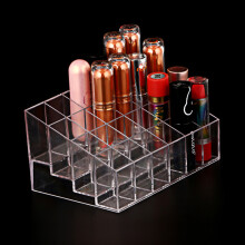 24 Clear Lipstick Display Holder Acrylic Cosmetic Organizer Makeup Storage Case