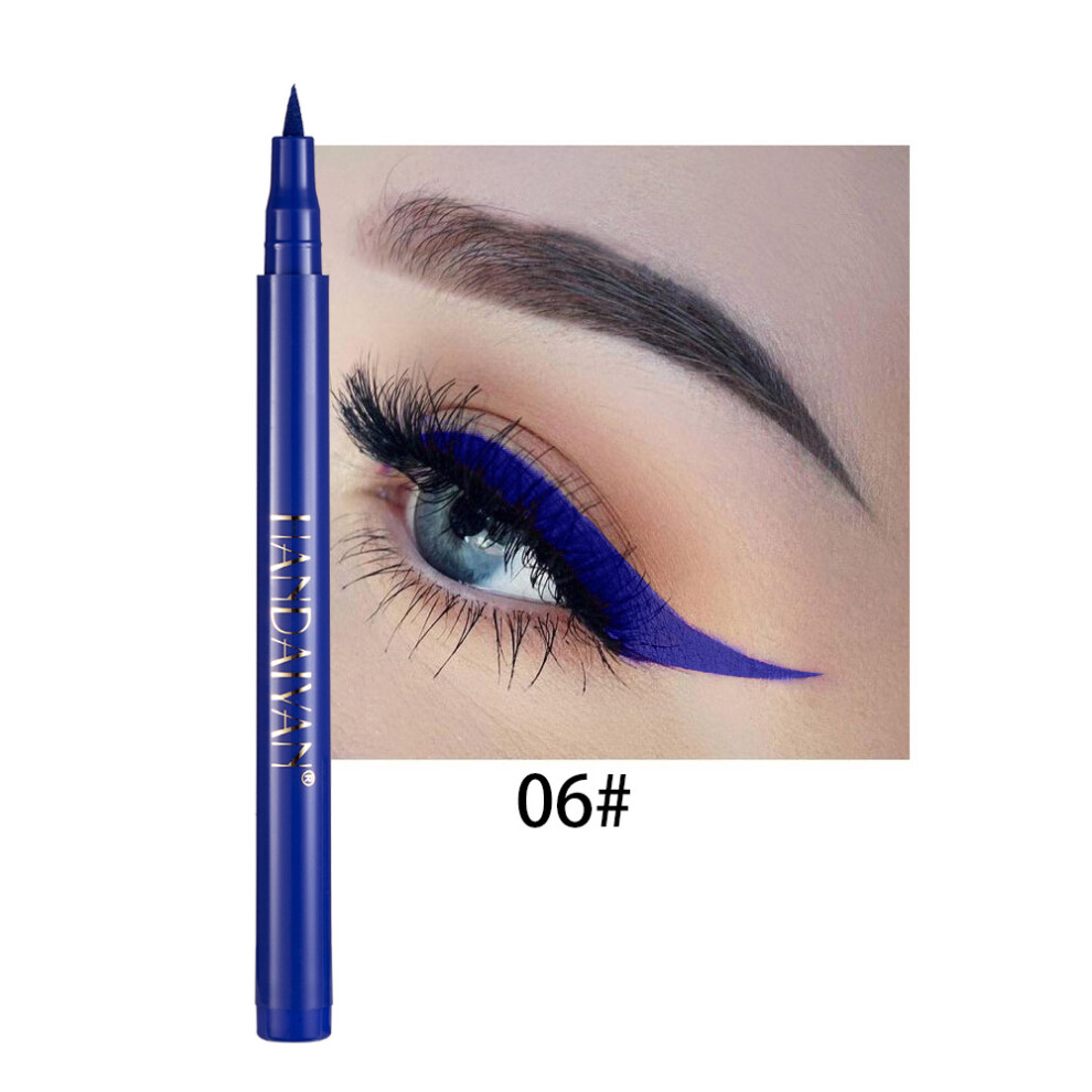 (06#) Waterproof Rainbow Matte Colorful Liquid Eye Liner Pencil Long-Lasting Cosmetics