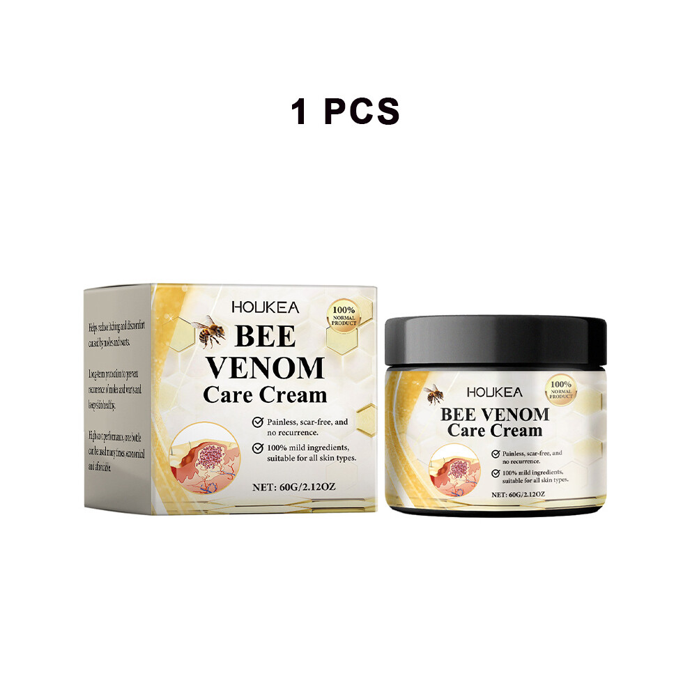 (1PCS) 60G Bee Venom Repair Cream for Mole & Wart Removal, Skin Treatment Care