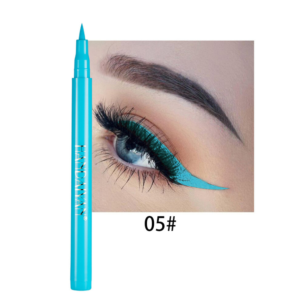 (05#) Waterproof Rainbow Matte Colorful Liquid Eye Liner Pencil Long-Lasting Cosmetics