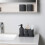 Bathroom Accessory Set 6 Piece Complete Dark Grey Modern Neutral Design Easy Clean Bathroom Decor Set 3