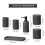 Bathroom Accessory Set 6 Piece Complete Dark Grey Modern Neutral Design Easy Clean Bathroom Decor Set 5