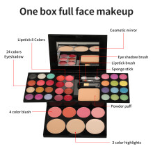 39 Colors Eyeshadow Lip Jelly Blush Dry Powder Facial Makeup Palette Travel Set