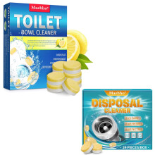 Toilet Bowl Cleaner Tablets and Foaming Drain Cleaning Tablets for Deep Cleaning and Odor Control