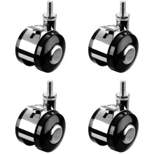 Office Chair Casters 10mm Stem 2 Inch Polyurethane Replacement Wheels 4 Pack Smooth Quiet Rolling Floor Protection