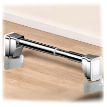 Adjustable Tension Shower Curtain Rod 4375 in No Drill, Rustproof Stainless Steel, 1 inch, Silver