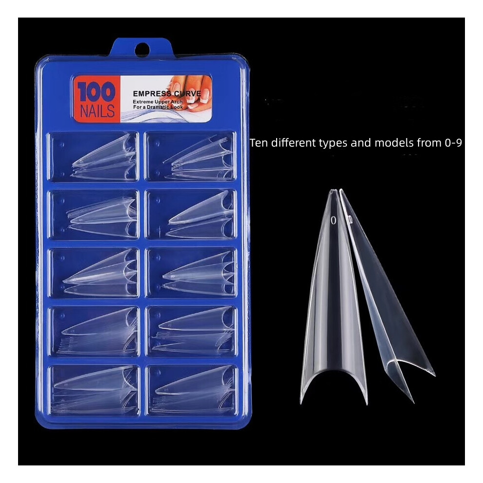 (100 pieces/box Transparent Color) 100/500 Pcs Short Stiletto Half False Nail Tips Manicure Fake Nail Art Design