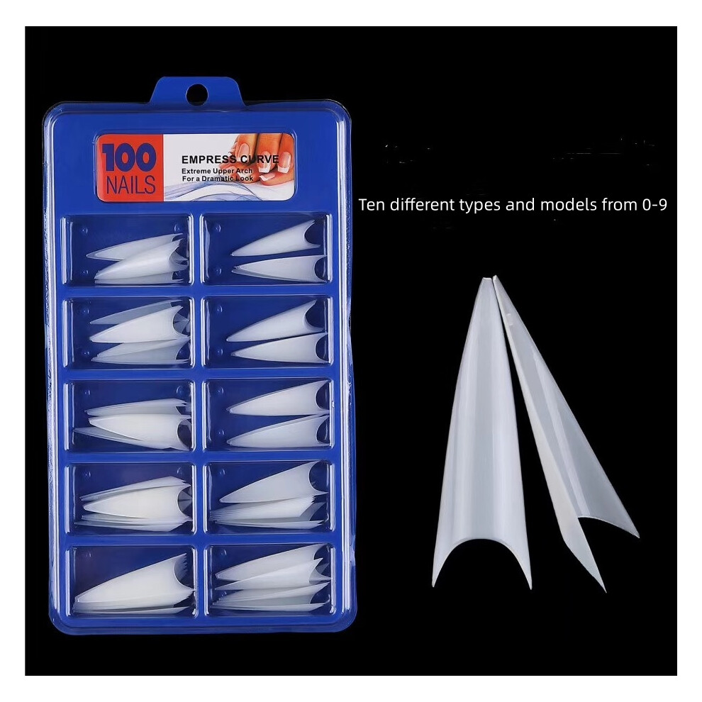 (100 pieces/box Natural Color) 100/500 Pcs Short Stiletto Half False Nail Tips Manicure Fake Nail Art Design
