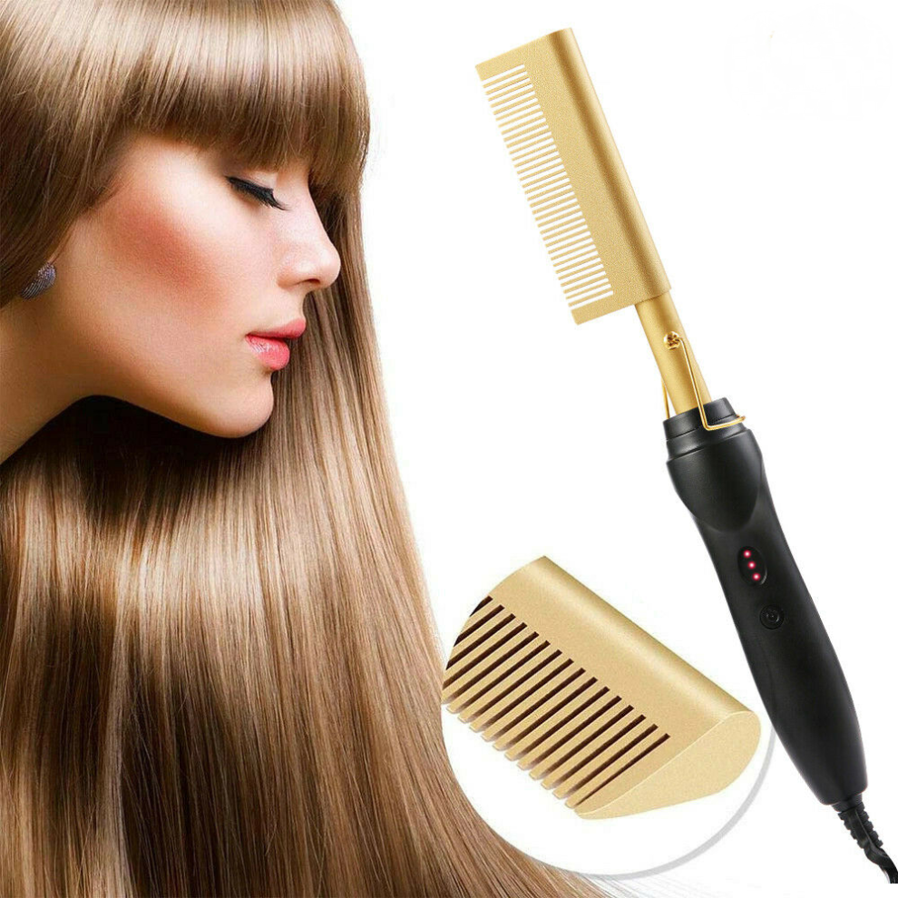 Hot Comb Hair Straightener Electric Beard Straightening Comb Heat Pressing