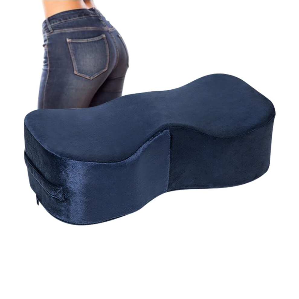 Blue Bbl Pillow After Surgery For Sitting, Memory Foam Brazilian Butt Lift Cushion For Post Bbl Recovery, Navy