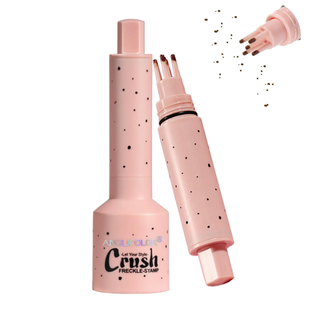 Waterproof QuickDry Freckle Pen and Stamp for Natural Look Makeup, Easy OnePress Application, 01 Fair