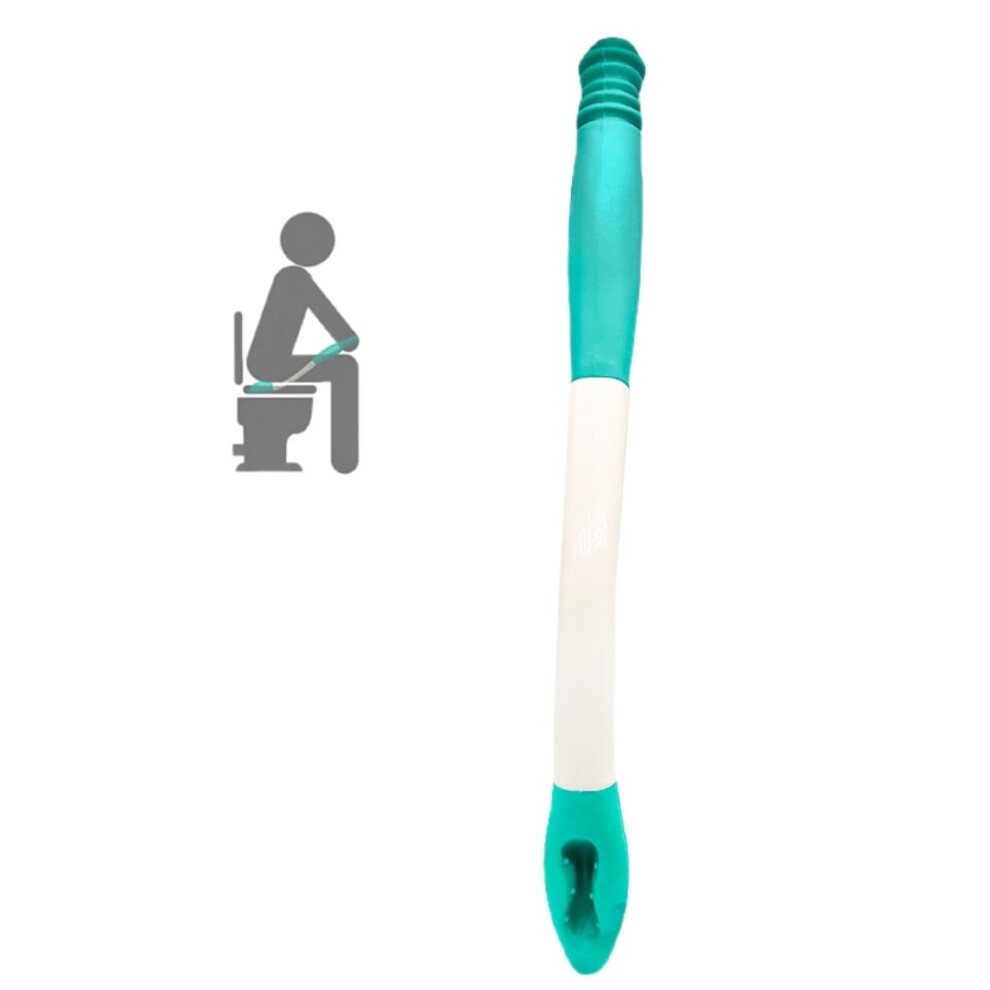 Long Reach Toilet Aid with Ergonomic Grip Handle, Easy Paper Release Bottom Wiper Tool for Seniors