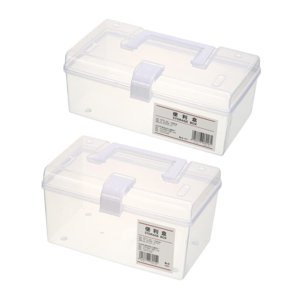2pcs Portable Medicine Storage Box with Airtight Seal Protection, Small First Aid Organizer for Home and Travel