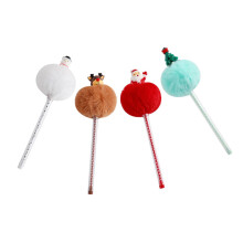 4pcs Cute Christmas Gel Pens and Cartoon Ballpoint Pens for Students with Smooth Ink and Plush Design