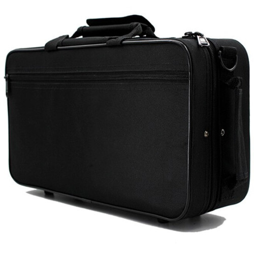 Oxford Cloth Clarinet Case with Thick Padding, Shockproof Design, Shoulder Strap, Black