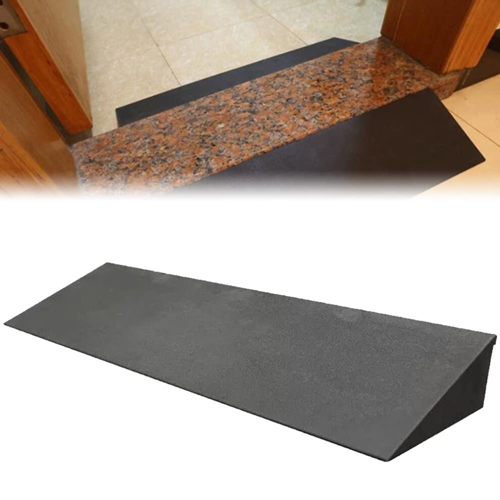 Rubber Wheelchair Ramp 1.2'' Rise NonâSlip Threshold Ramp for Doorway and Curb Smooth Transition