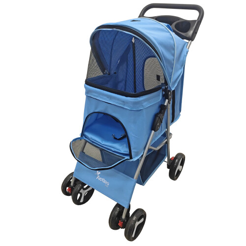 Actiaspet Blue Pet Stroller Folding Pushchair 1