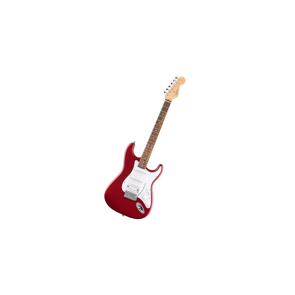 Fender Squier By Debut Collection Hss Stratocaster Electric Guitar, Laurel Fingerboard, White Pickguard, Dakota Red