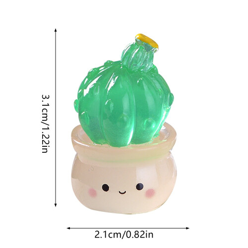 Mini cactus décoratif phosphorescent, en pot de 3 cm 1