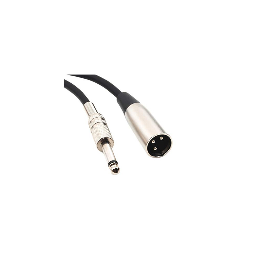 Devinal Xlr Male To 1/4" Inch Ts Mono Male Plug Audio Connector, 6.35Mm To Xlr Microphone Unbalanced Cable For Amplifiers, Instruments Etc.[6 Feet] 56750041