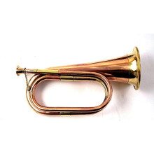 Handmade Full Size Pure Brass Bugle To Play Brown