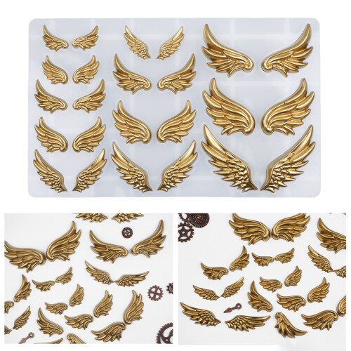 Mirrored Smooth Surfaces Silicone Mold Angel Wing For Resin 1
