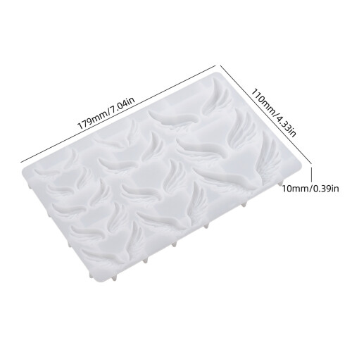 Mirrored Smooth Surfaces Silicone Mold Angel Wing For Resin 2