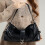Trendy Leather Crossbody Purses with Adjustable-Beige 7
