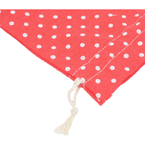 Polka Dot Drawstring Gift Bags Cotton Linen 20pcs 2