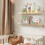 24inch Pine Floating Shelves Set of2with Acrylic Lip 2