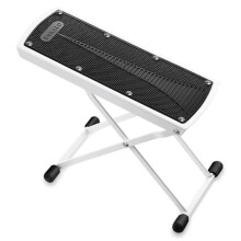 VOHALO Guitar Rest Footstool 6-Position Height Adjustable with Anti-Slip Rubber for Acoustic,Electric,Classical Guitar Player White
