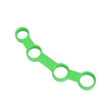 HEALLILY Guitar Finger Expander Practical Finger Sleeve Finger Force Span Practing Trainer Tool Finger Extensor Exerciser Strengthener Size M (Green)