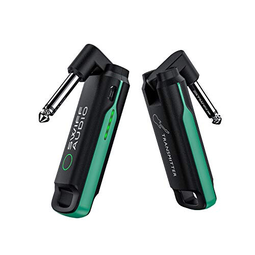 SWIFF Wireless Guitar Transmitter Receiver, Guitar Wireless System Low Latency Rechargeable Digital Audio Wireless Guitar System Support Multi Channe