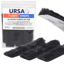 URSA Furry Strips for Lavalier Microphones, Super Soft Fur Pads to Reduce Clothing Rustle and Fabric Noise, Hypoallergenic Adhesive, Cut to Size, On