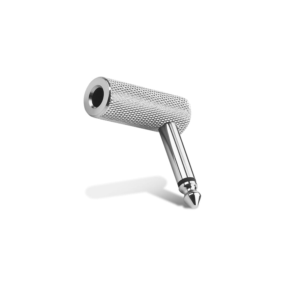 6.35Mm Jack Right Angle Trs Adapter Metal, 6.35Mm Right Angle Jack Plug Female Adapter To Ts Male Audio Connector Compatible With Electric Guitars, B 51570569
