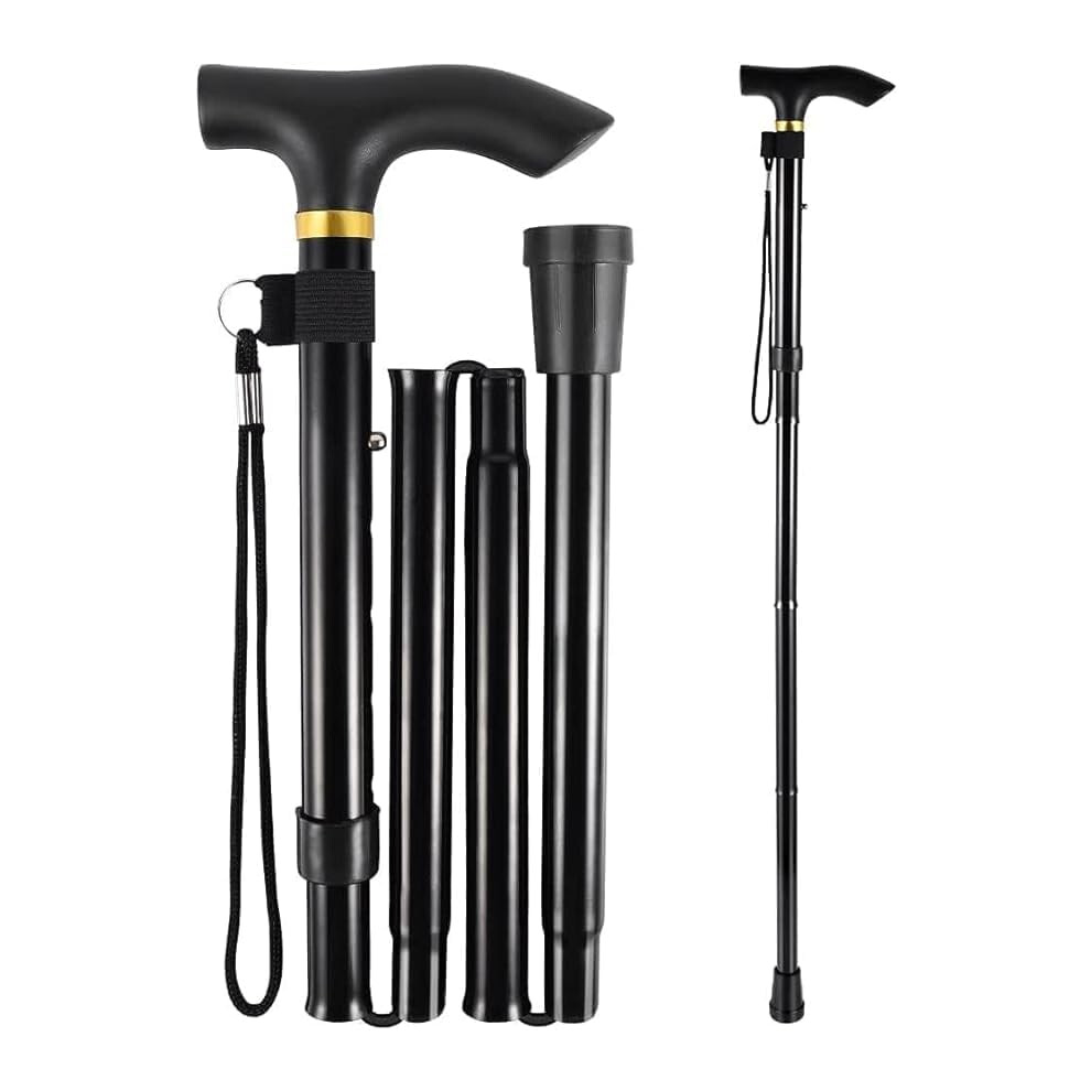 Folding Walking Cane for Seniors and Women, Adjustable Height, Lightweight Durable with NonâSlip Tip