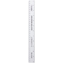 Q-Connect Ruler Shatterproof 300mm Clear (Inches on one side and cm/mm on the other)