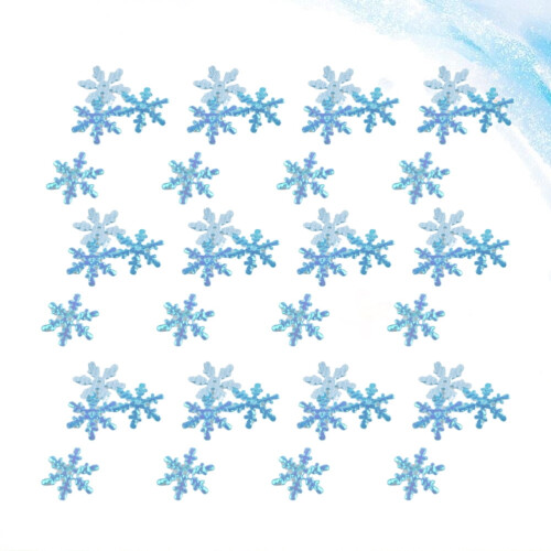 Blå plast snøfnuggkonfetti 1,5 cm – 600 stk 2