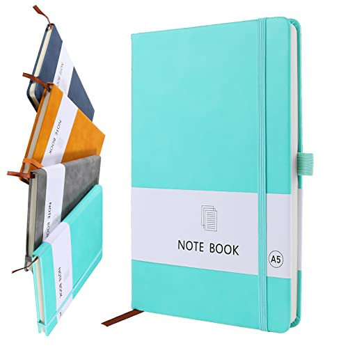A5 Notebook, Notebook A5 Note Book Note Pad Journal Notebook A5 Notepad PU Leather Notebook for Office School Home Business Writing & Note Taking 200