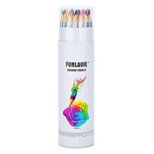 FUNLAVIE 24 Colouring Pencils Set for Adult Coloring Books, Illustration and Sketching with Storage Case, Ideal for Drawing, Blending & Shading, Colo