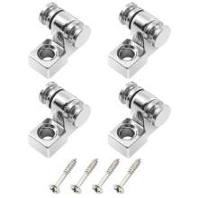 Musiclily Guitar Roller String Trees Guides String Retainers for Strat Tele Style Electric Guitar, Chrome(4 Pieces)