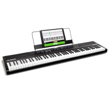 Alesis Recital 88 Key Digital Piano Keyboard with Semi Weighted Keys, Built-In Speakers and Piano Lessons
