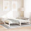 vidaXL Pull-out Day Bed White 203.5 x 184 x 56.5 cm Solid Pine Wood 3