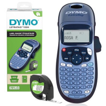 DYMO LetraTag LT-100H Handheld Label Maker | ABC Keyboard Label Printer with Easy-to-Use13 Character LCD Screen | for Home or Office | Blue