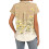 Women's Button-Down Shirts, Short Sleeve, V-Neck,-Pink S 3