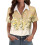 Women's Button-Down Shirts, Short Sleeve, V-Neck,-Pink S 4