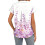 Women's Button-Down Shirts, Short Sleeve, V-Neck,-Pink S 6