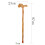 Handcrafted Solid Wood Walking Cane with Ergonomic Peach Handle, Adjustable 97cm Mahogany Walking Stick 2
