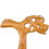 Handcrafted Solid Wood Walking Cane with Ergonomic Peach Handle, Adjustable 97cm Mahogany Walking Stick 3