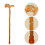 Handcrafted Solid Wood Walking Cane with Ergonomic Peach Handle, Adjustable 97cm Mahogany Walking Stick 4